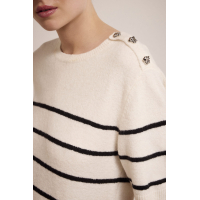 Tramontana Jumper Boucle Striped Stone